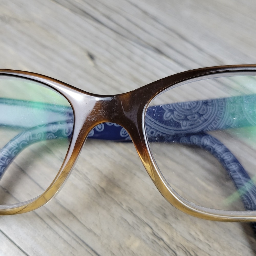 Ralph Lauren Eyeglass Frames RA7064 1114 Brown Navy Women 52-16-135 - Picture 13 of 15